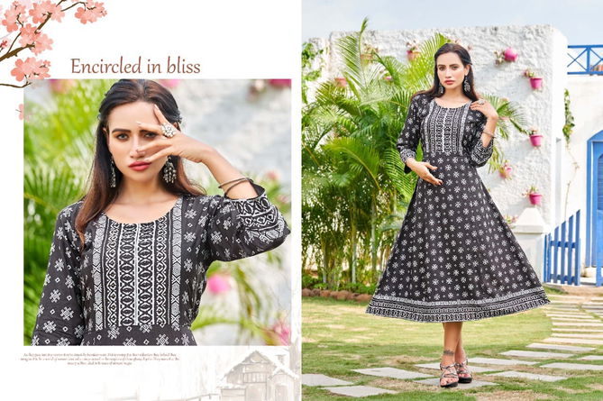 Nidhi By Kinti 1001-1008 Anarkali Kurtis Catalog